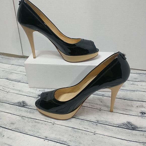 Stuart Weitzman Woman's SZ 10M Stiletto Heel Platform Shoes Peep Toe. - Picture 6 of 12